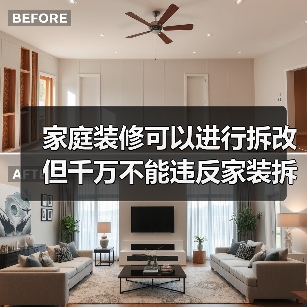 家庭装修可以进行拆改 但千万不能违反家装拆改规定!(图1) 家庭装修可以进行拆改 但千万不能违反家装拆改规定!(图1)