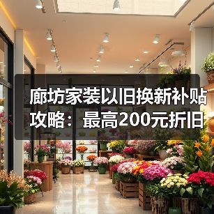 廊坊家装以旧换新补贴攻略:最高200元折旧价+0.97亿专项资金(图2) 廊坊家装以旧换新补贴攻略:最高200元折旧价+0.97亿专项资金(图2)