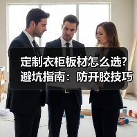 定制衣柜板材怎么选?避坑指南:防开胶技巧与环保板材推荐(图3) 定制衣柜板材怎么选?避坑指南:防开胶技巧与环保板材推荐(图3)