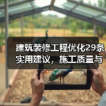 建筑装修工程优化29条实用建议，施工质量与成本双赢（图1）