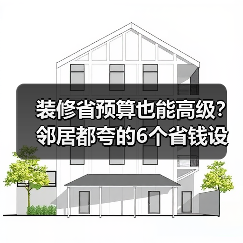 装修省预算也能高级?邻居都夸的6个省钱设计(图1) 装修省预算也能高级?邻居都夸的6个省钱设计(图1)