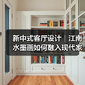 新中式客厅设计｜江南水墨画如何融入现代家（图4）