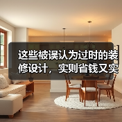 这些被误认为过时的装修设计，实则省钱又实用（图1）